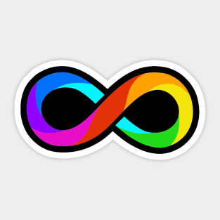 Neurodiversity, The rainbow infinity sign Sticker